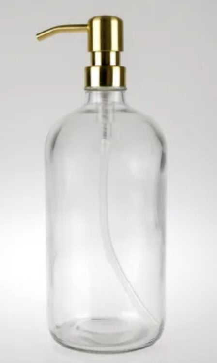 1L (1000ml) Glass pump Dispenser bottle