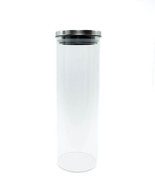 Glass Storage Jar with Silver Lid - 2 litre