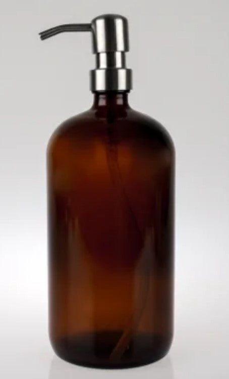 1L (1000ml) Glass pump Dispenser bottle