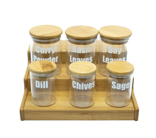 Glass Spice Jar Set - 19piece