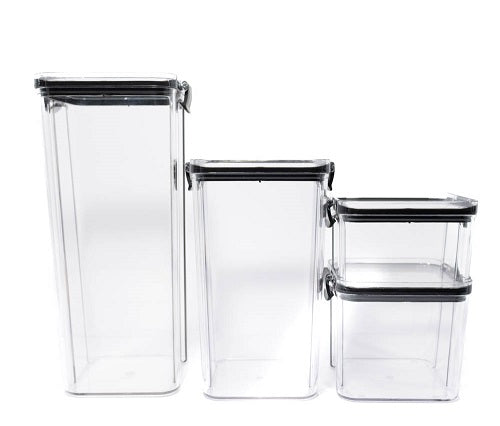 Clasp Lock Food Storage Pantry Container - Set of 4