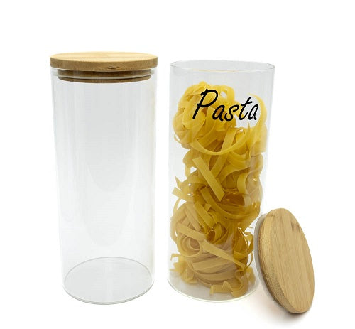 Glass Storage Jar with Bamboo Lid - 1.5 litre