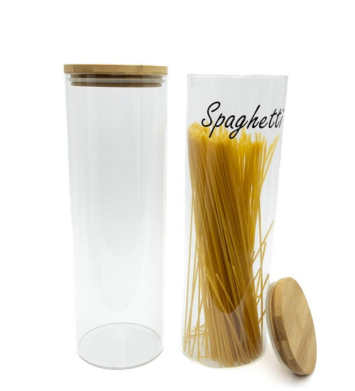 Glass Storage Jar with Bamboo Lid - 2 litre